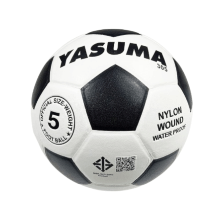 ฟุตบอล YASUMA หนังอัด PVC ทนปูน มีมอก. สีขาวดำ เบอร์ 5_0